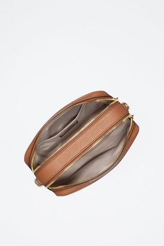 Bandolera de piel - Marrón