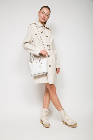 Bolso shopper Jet Set - Blanco y dorado