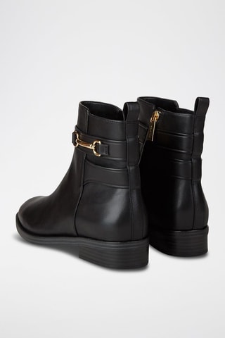 Botines de piel - Negro