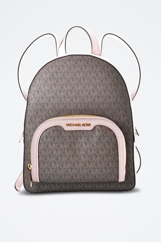 Mochila - Blanco, dorado y marrón