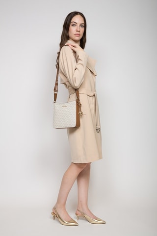 Bandolera - Beige y marrón