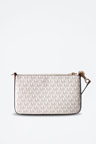 Leren Schoudertas en Pasjeshouder - Beige