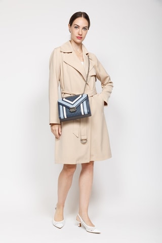 Sac bandoulière - Blanc et bleu