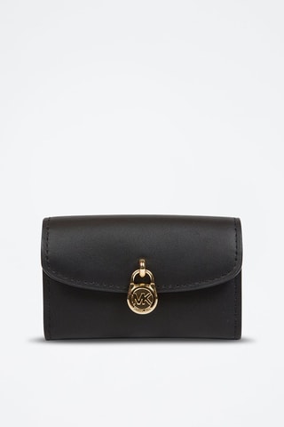 Cartera de piel Trifold - Dorado y negro