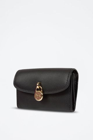 Cartera de piel Trifold - Dorado y negro