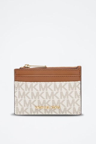 Tarjetero - Blanco y marrón