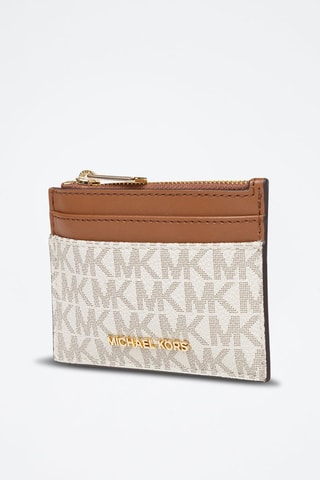 Tarjetero - Blanco y marrón