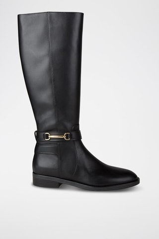 Botas de piel - Negro