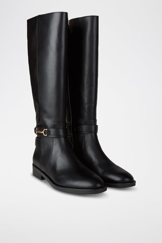 Botas de piel - Negro