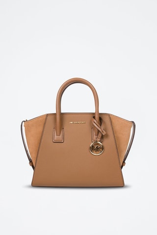 Bolso de piel - Marrón y dorado