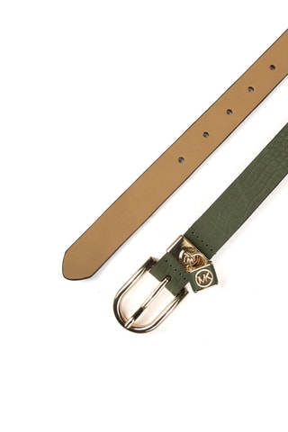 Cinturón de piel - Verde y dorado