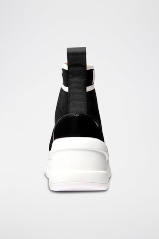 Zapatillas estilo calcetín con plataforma Olympia - Blanco y negro