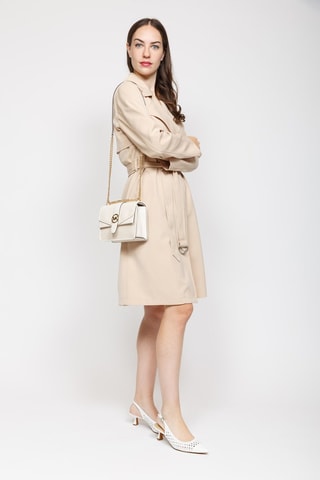 Bandolera - Beige y dorado