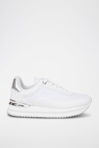 Zapatillas - Blanco, plateado y gris