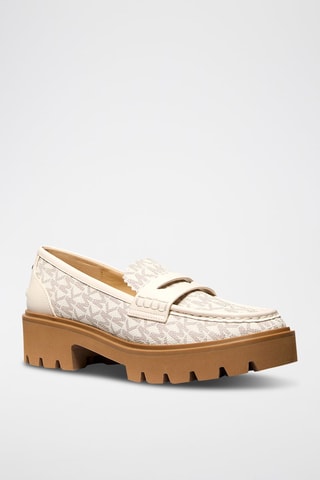 Mocasines Holland - Blanco, dorado y gris