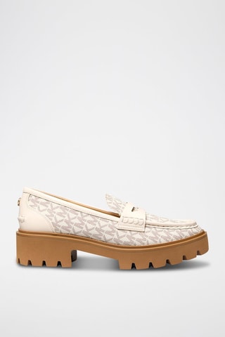Mocasines Holland - Blanco, dorado y gris