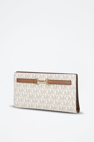 Cartera Carson - Blanco y dorado