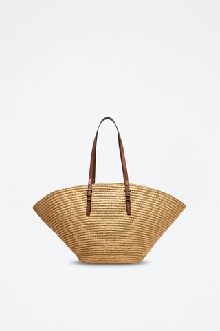 Bolso shopper - Beige y marrón