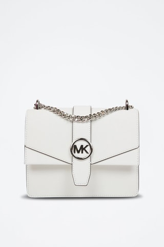 Bandolera Greenwich - Blanco y plateado