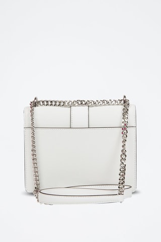 Bandolera Greenwich - Blanco y plateado