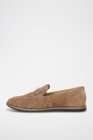 Mocasines de nobuk - Marrón y dorado
