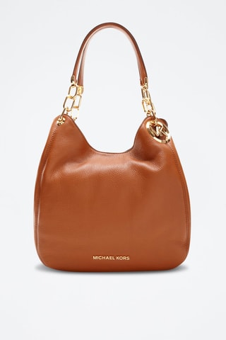 Bolso shopper de piel - Marrón