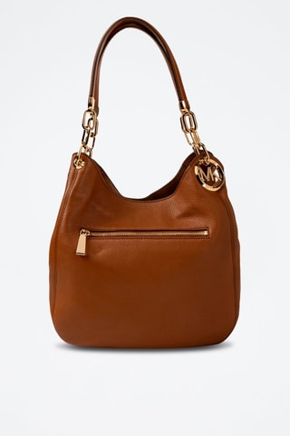 Bolso shopper de piel - Marrón