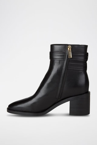 Botines de piel - Negro