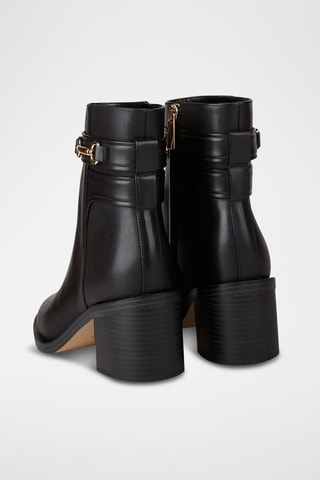 Botines de piel - Negro