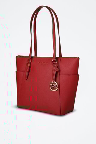 Bolso shopper de piel - Rojo