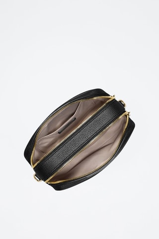 Bandolera de piel - Negro