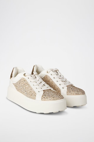 Zapatillas con plataforma - Beige