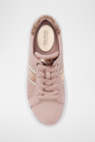 Zapatillas con plataforma - Beige y rosa