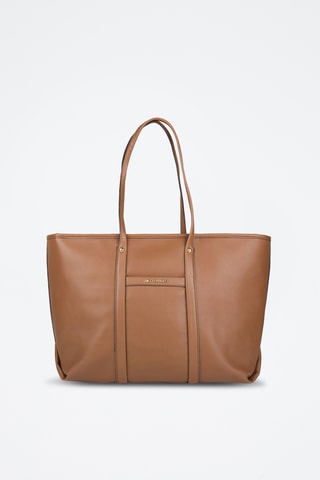 Bolso shopper - Dorado y marrón