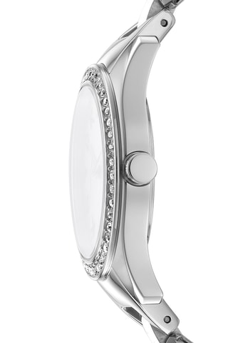 Orologio al quarzo in acciaio Logo - Argentato e bianco