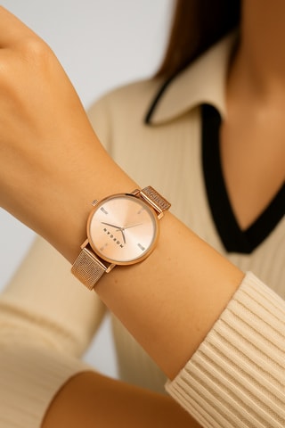 Orologio al quarzo in acciaio - Dorato rosa