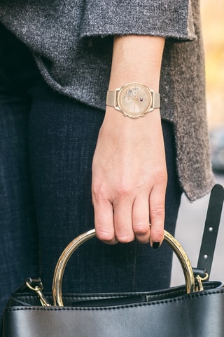 Orologio al quarzo in acciaio - Dorato