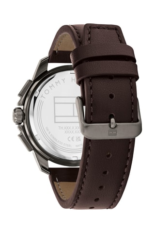 Orologio al quarzo in pelle - Marrone e argentato