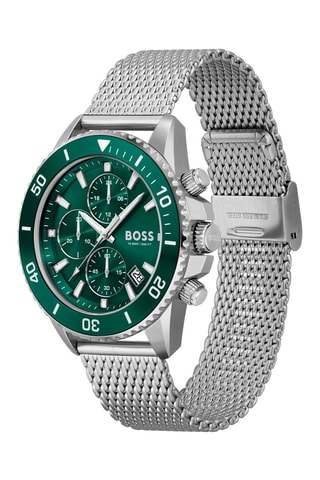 Orologio - Cronografo - Argentato e verde