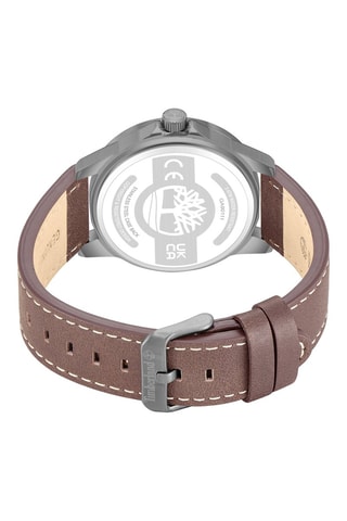 Orologio al quarzo in pelle - Marrone e grigio