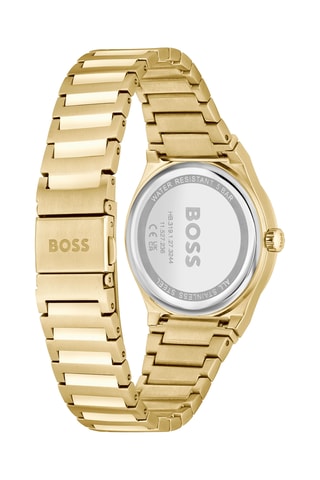 Orologio al quarzo in acciaio placcato Ion oro giallo - Dorato e argentato