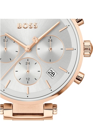 Orologio al quarzo in acciaio placcato oro rosa - Cronografo - Dorato rosa e argentato