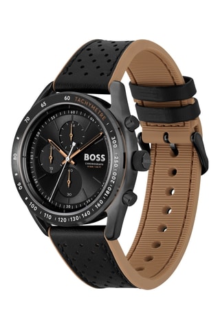 Orologio al quarzo in silicone - Cronografo e tachimetro - Nero