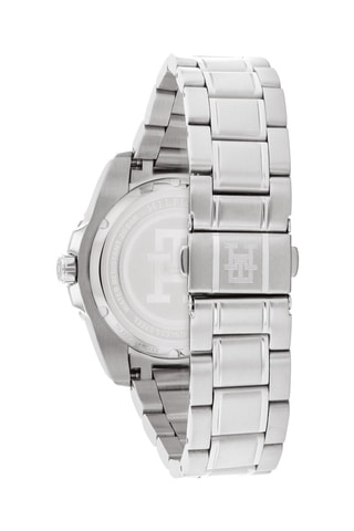 Orologio in acciaio - Argentato, blu e rosso