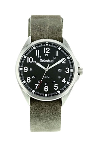 Orologio in pelle - Grigio e argentato