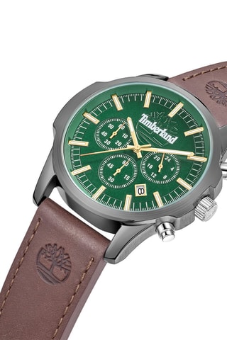 Orologio in pelle - Cronografo - Marrone e argentato