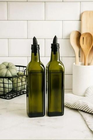 2 aceiteras - 6 x 6 x 29 cm