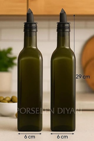 2 aceiteras - 6 x 6 x 29 cm