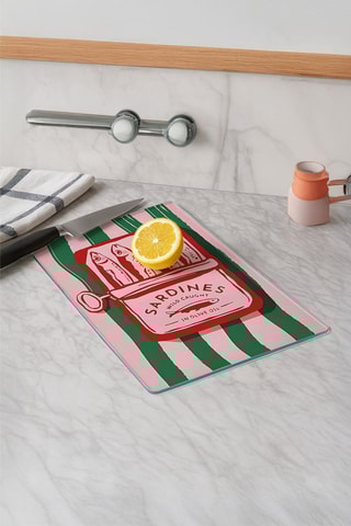 Tabla para cortar de vidrio templado - 30 x 40 cm