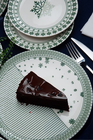 Vajilla de porcelana para postre - 7 piezas